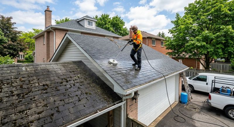 Garage Roof Power Washing in Vancouver, WA