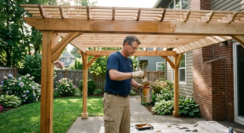 Pergola Sealing in Bellevue, WA