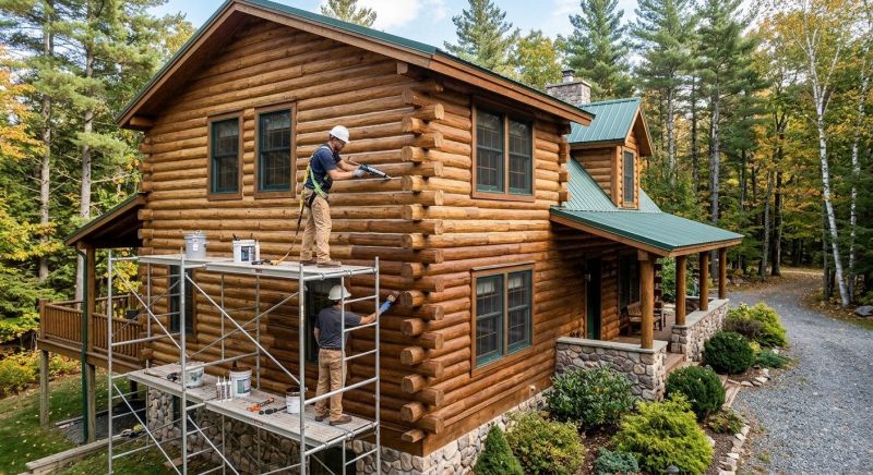 Log Home Weatherproofing in Alpharetta, GA
