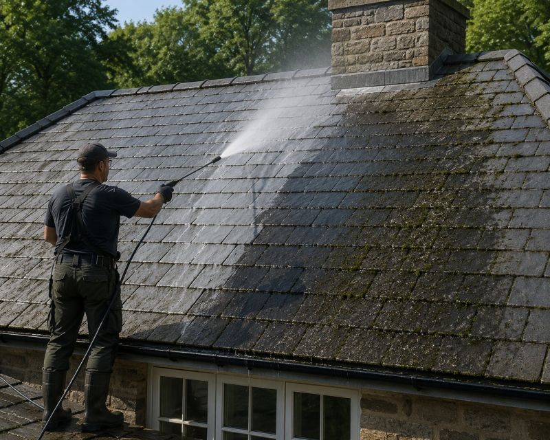 Slate Roof Power Washing in Vancouver, WA